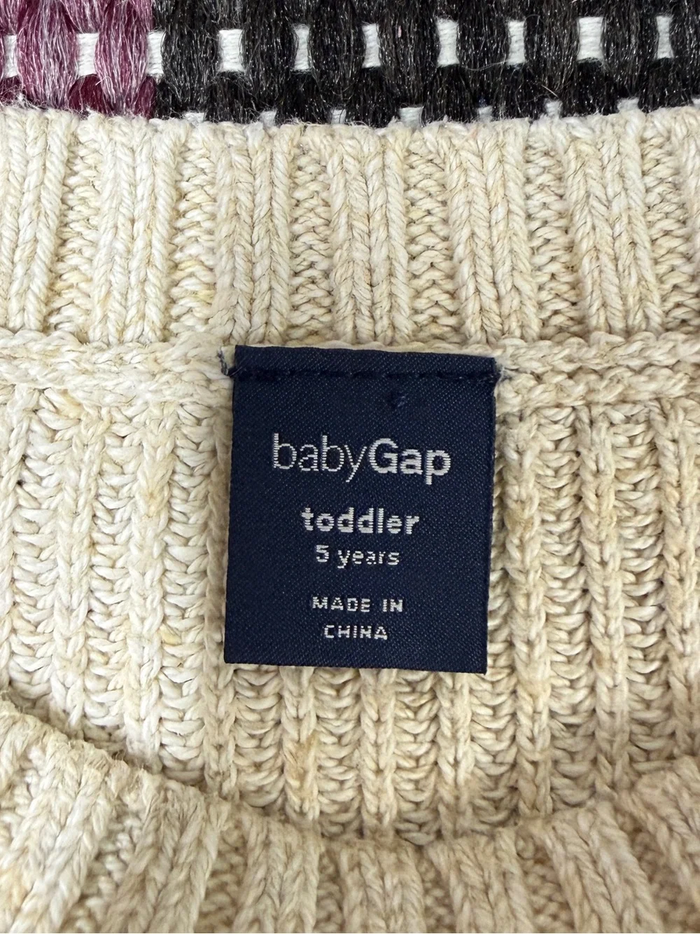 Gap Cream Knit Toddler Sweater